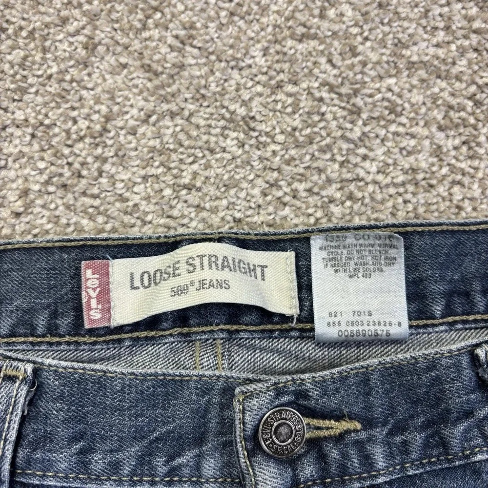 Levis 569 Jeans Mens 36x32 Blue Medium Wash Relaxed Straight Denim 005690675